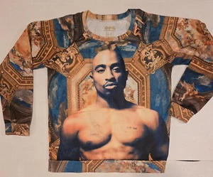 Sudadera TuPac Shakur 2pac Manga Larga Cuello Redondo Talla Pequeña Usada - Imagen 1 de 3