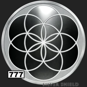 2020 1oz SEED OF LIFE PROOF .999 SACRED GEOMETRY SILVER SHIELD GROUP SSG 777  - Picture 1 of 12