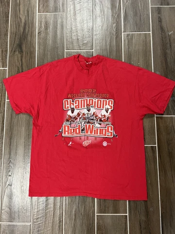 VTG 2002 NHL Western Conference Champions Detroit Red Wings Size Large Cover