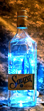 Sauza Silver Tequila Bottle Bar Light Man Cave Custom Made Battery Powered