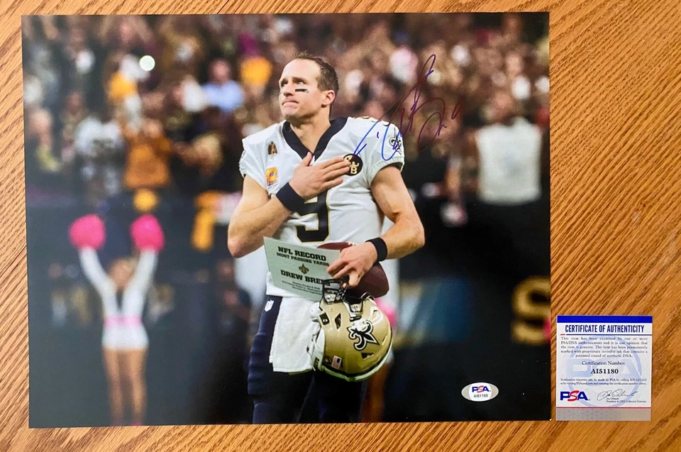 Drew Brees New Orleans Saints Signed 11x14 Photo PSA COA RARE C - Image 1 of 1