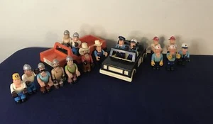 Lot/18 Vintage Fisher Price Variety Husky Helper Figures Patrol Car #316 Vehicle - Picture 1 of 15