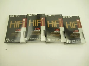 Cintas de casete de video Sony vintage L-750 Betamax ESX HiFi 4 cintas selladas nuevas de stock - Imagen 1 de 3