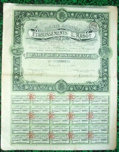 Dépt 37 - Bourgueil - Bel Encadrement Fabrique de Meubles Ets L. RABOT de 1925 - Picture 1 of 1