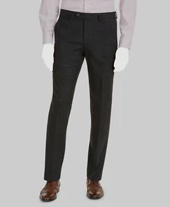 $135 Alfani Men's Gray Solid Slim-Fit Stretch Dress Pants Size 30W 30L - Picture 1 of 3