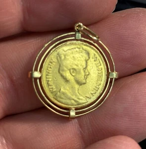 Moneta oro 5 fiorini Olanda 1912 .900 oro in lunetta 14 carati* - Foto 1 di 5