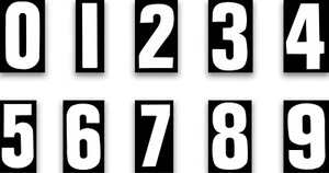 Wheelie Bin Number 7" Water Proof Weatherproof Adhesive Stickers White Colour - Picture 1 of 11