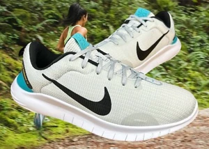 Nike Flex Experience 12 Women's White Black Turquoise Running Sneakers Shoes 9.5 - Picture 1 of 13