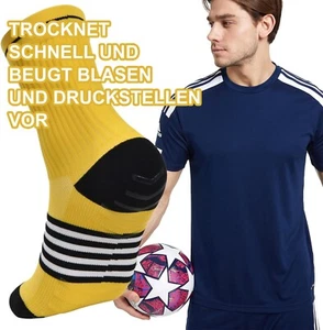 3 Pairs Grip Socks Football Anti Slip Sports Socks Nylon Wicking Anti Blister - Picture 1 of 7