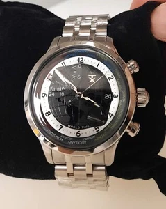 Reloj cronógrafo Timex TX de lujo para hombre World Time Airport Lounge - Imagen 1 de 3