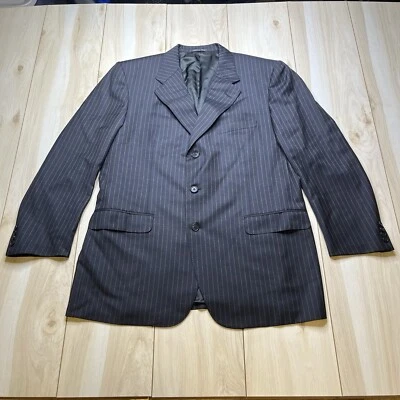 Abrigo Deportivo Corneliani Extra Fino Merino 150s Azul Marino Rayas Para Hombre Talla 46R Hecho en Italia Foto 1 de 4