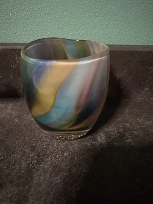 Glassybaby Music and Peace with Wavy Rim Glass Votive Candle Holder - Image 1 of 4