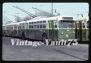 ORIGINAL SLIDE TROLLEY BUS 485 SEPTA PHILADELPHIA KODACHROME 1978 - Picture 1 of 1