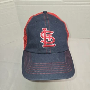 St. Louis Cardinals Hat Adj Snapback Mesh Trucker Nwot Red Blue By 47' Brand - Picture 1 of 6