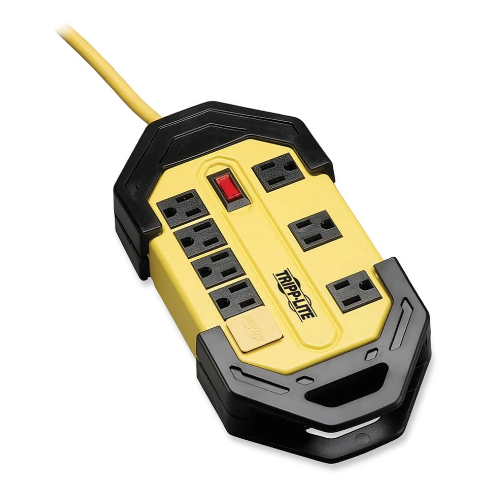 Tripp Lite TLM812GF 8-Outlet Safety Power Strip w/ GFCI Plug - Yellow/Black New - Image 1 of 4