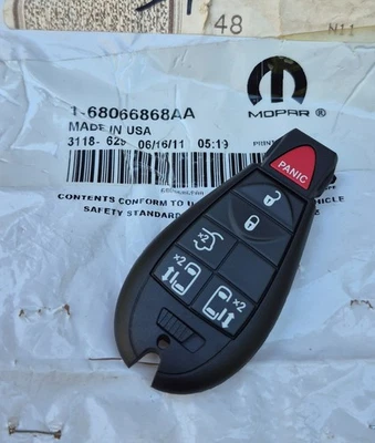 2008-2016 Chrysler Town & Country NEW MoPar Integrated KEY FOB TRANSMITTER - Image 1 of 2