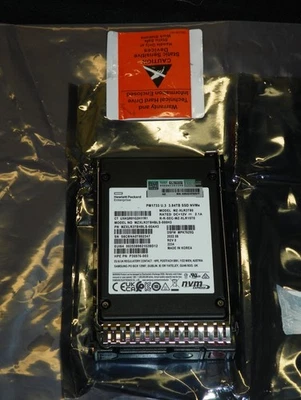 New Open Box HPE Samsung 3.84TB U.3 NVME Gen 4 With Caddy - P3679-003 MZ-XLR3T80 - Image 1 of 4