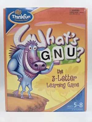 ThinkFun WHAT'S GNU? 3-Letter Learning Game for Kids (Brand New | NIB | Sealed) - Image 1 of 2