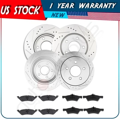 Front & Rear Brake Rotors And Pads For Chrysler Town & Country Dodge Caravan - Image 1 of 4