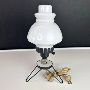 Spaceship Hairpin Leg Table Lamp Light W/White Glass Globe Mid Century Modern - Picture 1 of 7