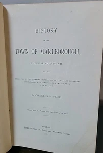 1881 History Town Of Marlborough NH Bemis Cheshire County New Hampshire - Picture 1 of 7