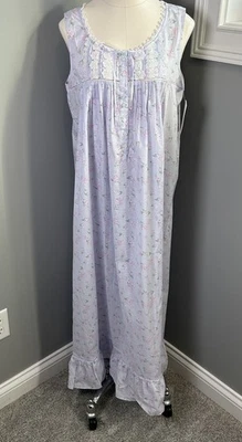 Nwt $74 Eileen West  100% COTTON Ballet Floral Nightgown Women's Size Small - Image 1 of 4