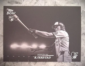 #86 Heston Kjerstad 2024 Topps blanco y negro _ Baltimore Orioles novato - Imagen 1 de 2