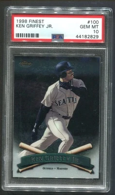 1998 Topps Finest Ken Griffey Jr. #100 PSA 10 GEM MINT HOF 💎 - Image 1 of 2