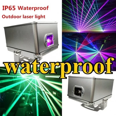 DMX 5W Waterproof RGB Full-Color Laser Stage Lighting – Rainbow Beam, IP65 - Image 1 of 4