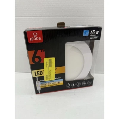 Globe Electric 91499 Ultra Slim 6'' W Metal LED Canless Recessed Downlight 12W - Image 1 of 4