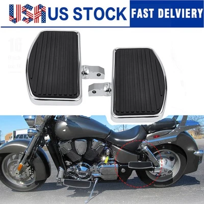 Rear Floorboard Footboard For Honda VTX1800 1300 Yamaha V-STAR XVS 400 650 88-19 - Image 1 of 4