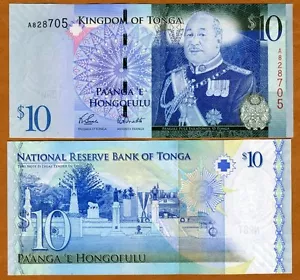 Tonga, Kingdom, 10 Pa'anga, 2008-2009, P-40a, A-prefix, UNC - Picture 1 of 1