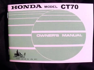 HONDA - CT CT70  - 1973/4  K2-3 - OWNER'S MANUAL        - Bild 1 von 6
