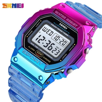 SKMEI Women Watch Fashion Digital LED Wristwatch for Student Girl Gift Stopwatch - image 1 of 4