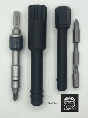 Para destornillador de broca de trinquete Leatherman. Estuche para driver y broca/tubo de broca plana COMBO Foto 1 de 4