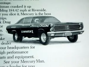 Mercury Cyclone/Comet 1967 anuncio original *GT 390 V8/1967/capó/póster/rejilla/emblema - Imagen 1 de 2