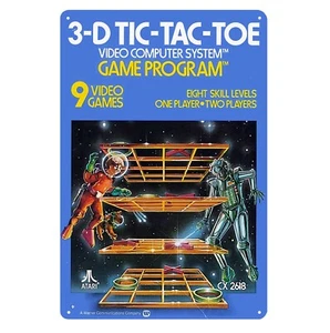 3D Tic Tac Toe Retro Video Game Metal Poster Tin Sign 20*30cm - Picture 1 of 3