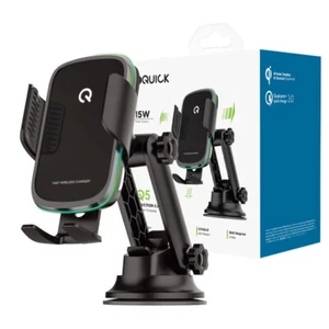 iQuick Q5 15W Wireless Charging Induction Car Holder With Round Gradient Light - Picture 1 of 9