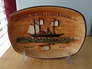 Pennsbury Pottery National Newark & Essex Banking Co 1804 Ceramic Wall Plaque - Picture 1 of 5