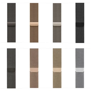 Bracelet boucle milanaise authentique Apple Watch 49 mm 45 mm 44 mm 41 mm 40 mm - TOUTES LES COULEURS - Photo 1 sur 25