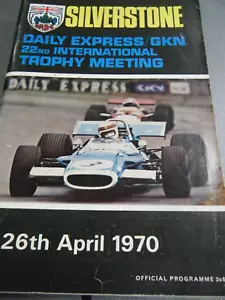 SILVERSTONE INTERNATIONAL 1970 PRORAMME JOCHEN RINDT CHRIS AMON PIERS COURAGE F1 - Picture 1 of 6
