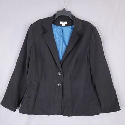 Chaqueta Blazer Cato Para Mujer Forrada Manga Larga Negra Talla 16W Foto 1 de 4