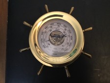 Vintage Chelsea Ships Wheel Bell Barometer