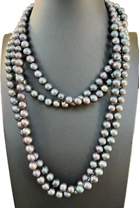 Precioso collar vintage de perlas del Mar del Sur de Tahití - 76" - Imagen 1 de 4