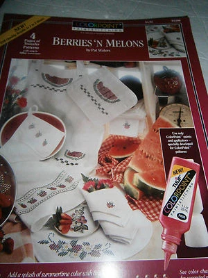 Colorpoint Paint Stitching Berries 'n Melons Transfer Patterns Book Strawberry  - Image 1 of 4