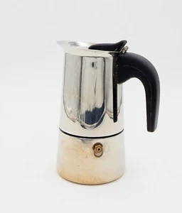 Máquina de café espresso Guido Bergna GB Italia acero inoxidable 18-10 estufa olla Moka 6 pulgadas - Imagen 1 de 12