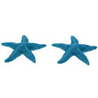  2 Pcs Five Finger Starfish Resin Seaside Aquarium Decor Ocean Beach Fake