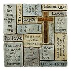 Christian Words and Sayings Crossword Wall Plaque 10.25 Inch