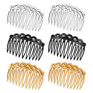 6 Pcs French Hair Side Combs, French Twist Combs Plastic French Combs 11-Tooth H - Picture 1 of 12