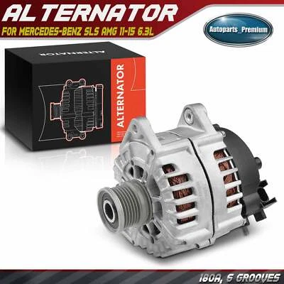 Alternador para Mercedes-Benz C197 C190 SLS AMG 11-15 180A 12V CW polea de 6 ranuras Foto 1 de 4